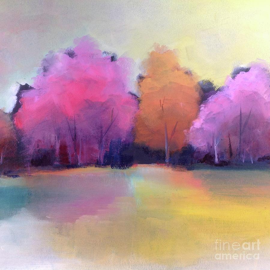 Colorful Reflection Painting by Michelle Abrams