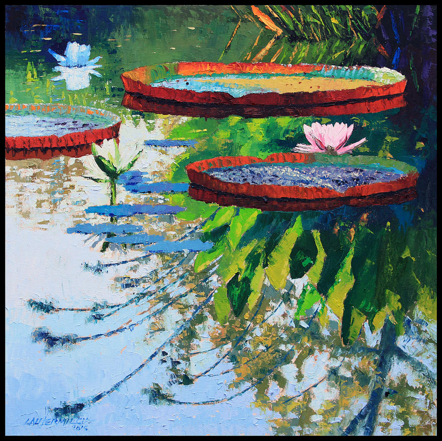 Colorful Reflections Painting by John Lautermilch