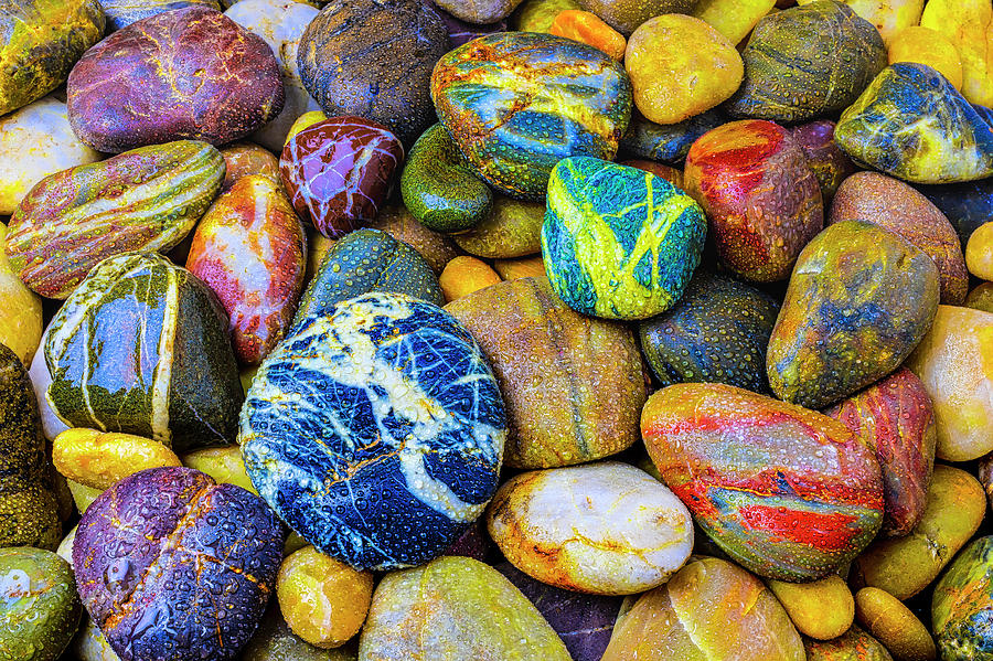 Colorful River Stones Photograph by Garry Gay