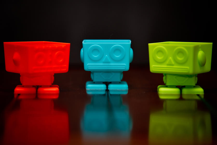 Colorful Robots 3 Photograph by Edward Myers