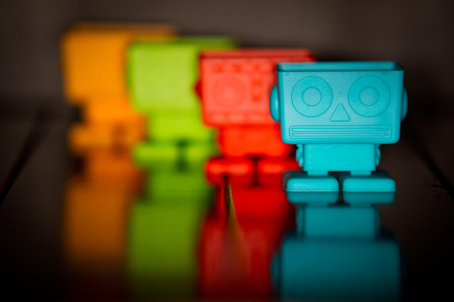 Colorful Robots 4 Photograph by Edward Myers