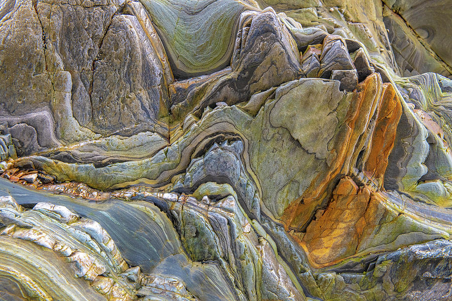 Colorful Rock Formation at Gueirua Beach Photograph by Judith Barath