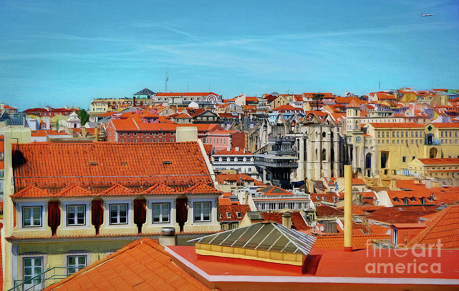 Architecture Photograph - Colorful Rooftops of Lisbon by Sue Melvin