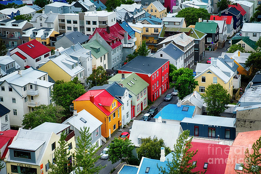 Colorful Rooftops Of Reykjavik Photograph
