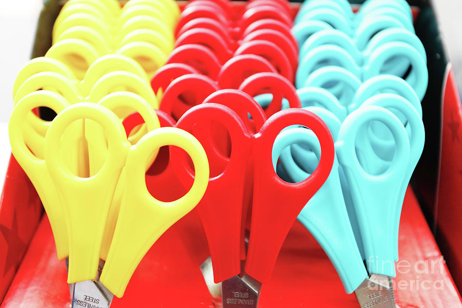 Colorful scissors Photograph by Tom Gowanlock