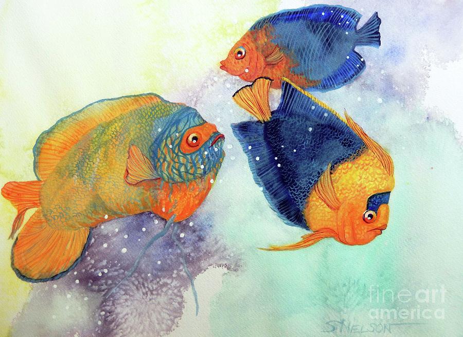 Animal Painting - Colorful Seas by Sharon Nelson-Bianco