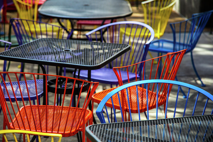 Colorful Seating Photograph by Karol Livote
