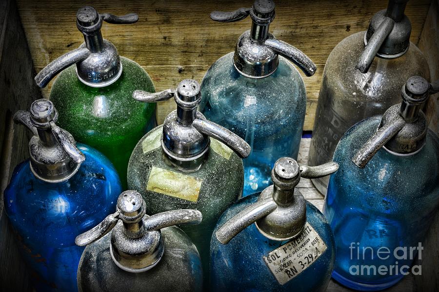 Bottle Photograph - Colorful Seltzer Bottles by Paul Ward