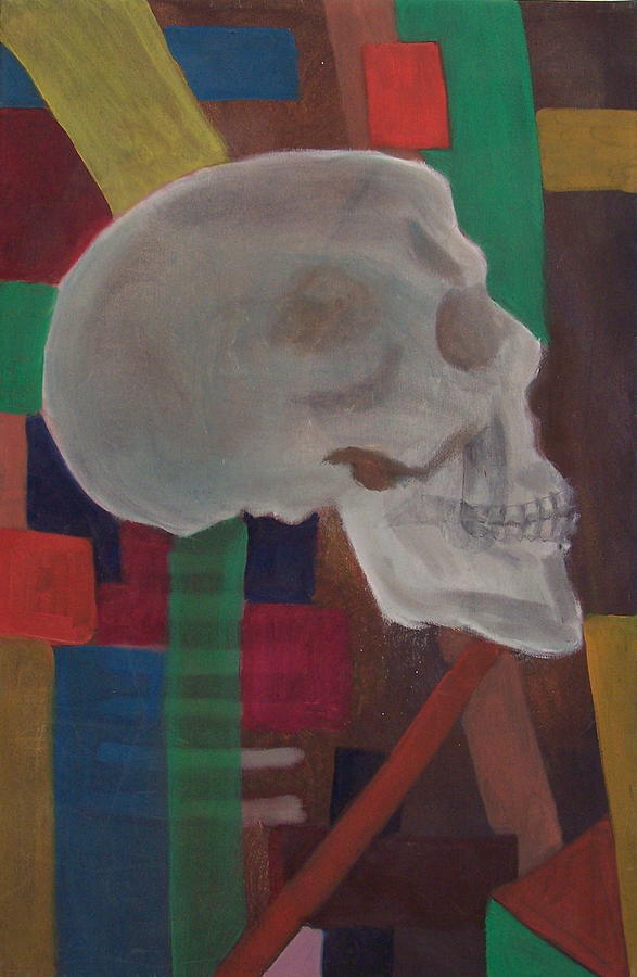Abstract Painting - Colorful Skeleton by Avi Lehrer