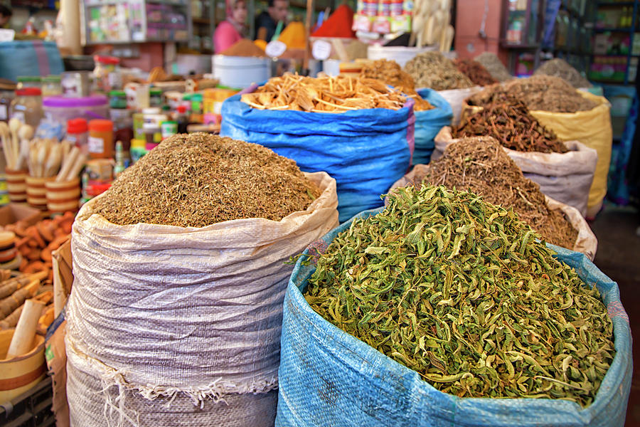 Colorful Spices, Herbs And Seeds On An Oriental Market Photograph by Gina Koch