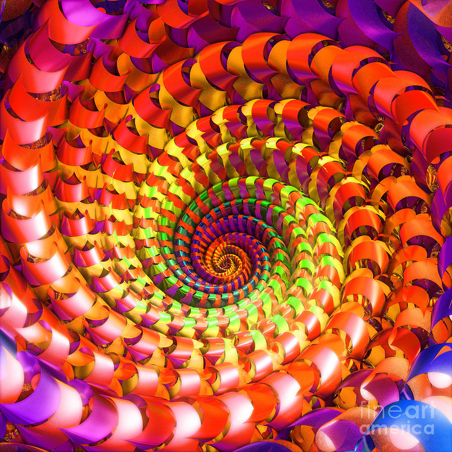 Colorful spiral Digital Art by Gaspar Avila