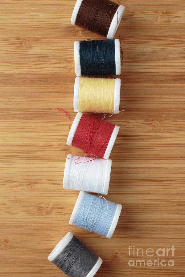 Colorful Spools of Thread Photograph by Edward Fielding