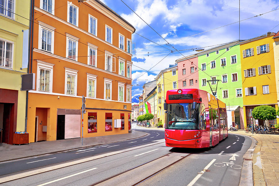 Colorful street of Innsbruck view Photograph by Brch Photography