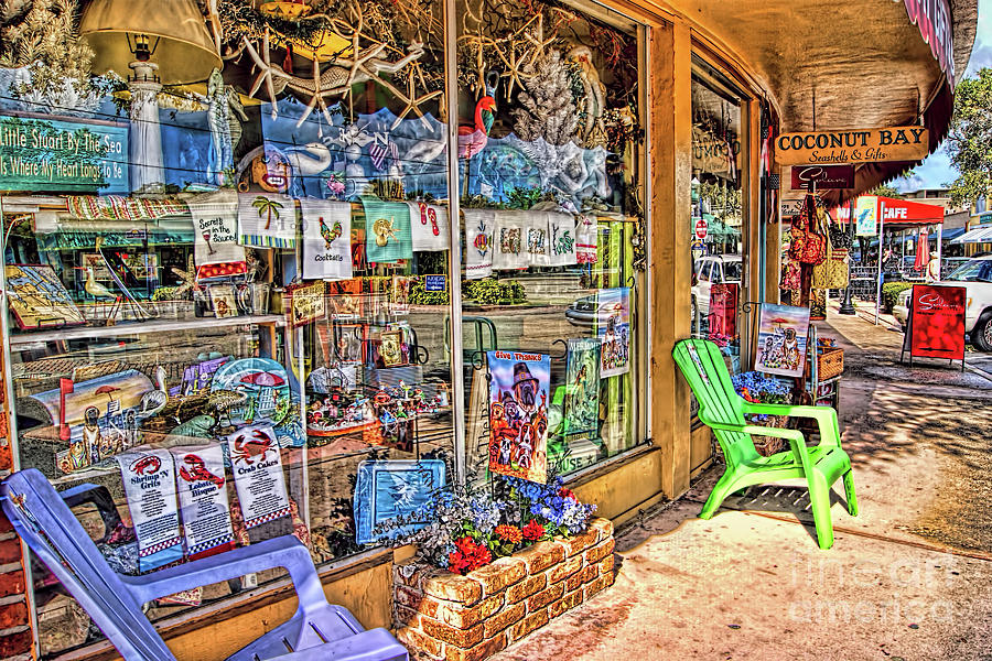 Shops Photograph - Colorful Streets Of The City Of Stuart by Olga Hamilton