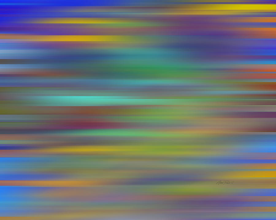 Colorful Stripes  abstract art  Digital Art by Ann Powell