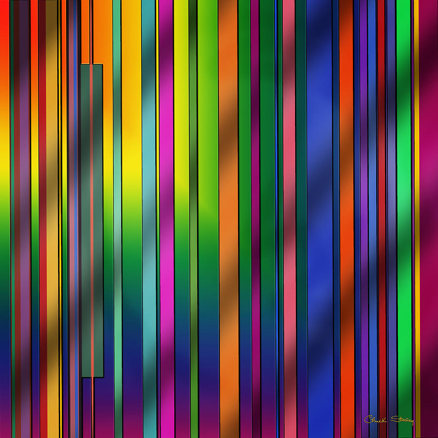 Colorful Stripes Digital Art by Chuck Staley