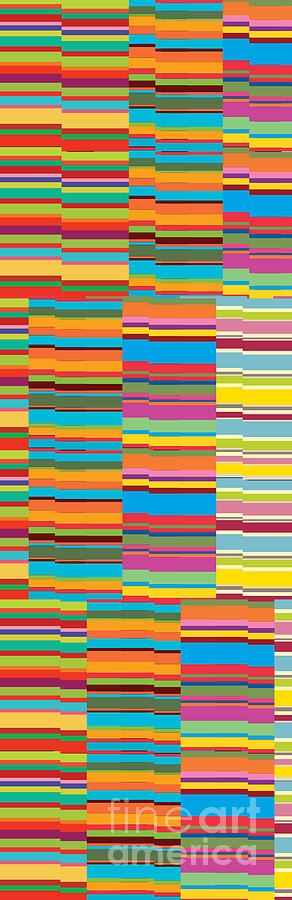 Colorful Stripes Painting by Ramneek Narang