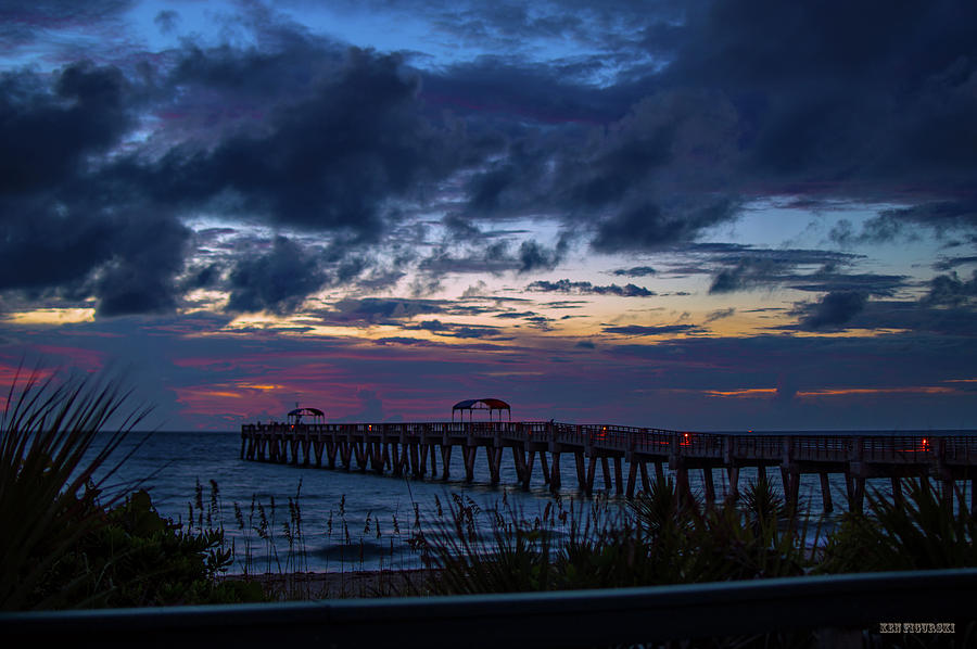 Colorful Sunrise At Lake Worth Pier 3 Photograph by Ken Figurski