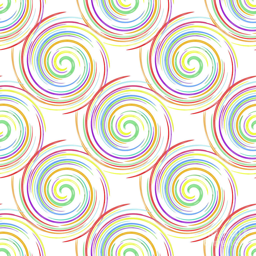 Colorful swirls Digital Art by Diane Macdonald