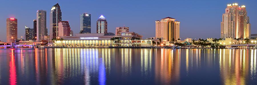 Colorful Tampa Panorama Photograph by Frozen in Time Fine Art Photography