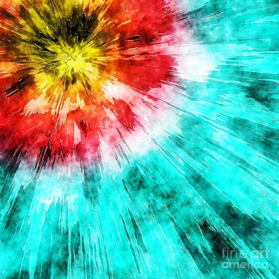 Colorful Tie Dye Digital Art by Phil Perkins