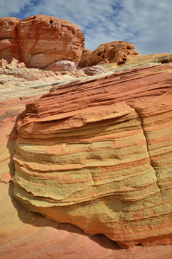 Colorful Towers of Sandstone in Valley of Fire Photograph by Ray Mathis