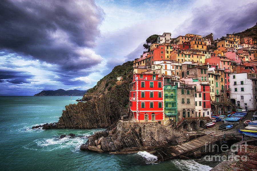 Architecture Photograph - Colorful town of Riomaggiore by Aaron Choi