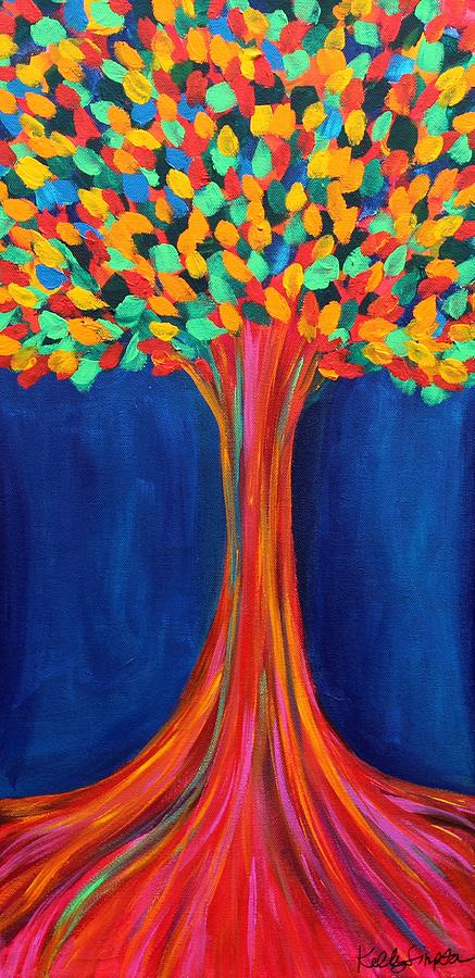 Colorful Tree Painting by Kelly Simpson Hagen