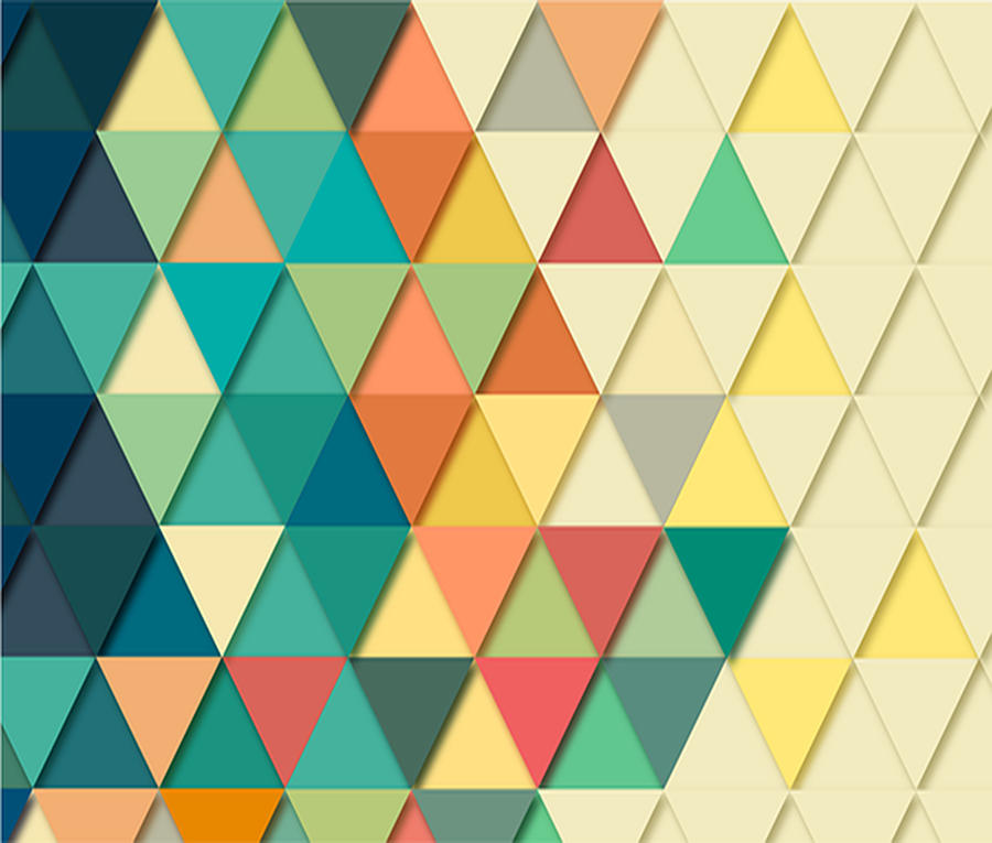 Colorful Triangle Digital Art by Sunny