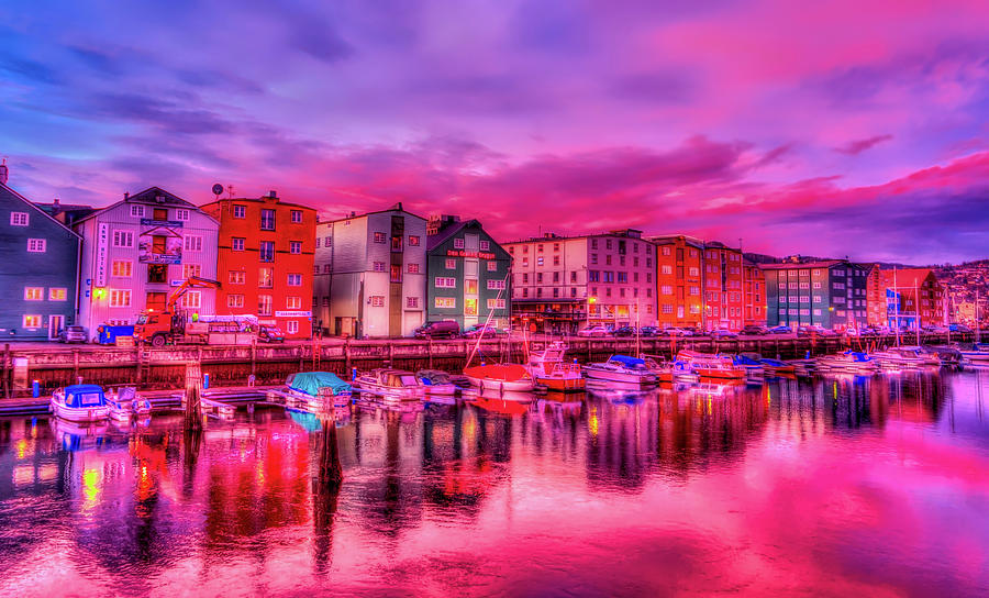 Colorful Trondheim, Norway Photograph by Mountain Dreams