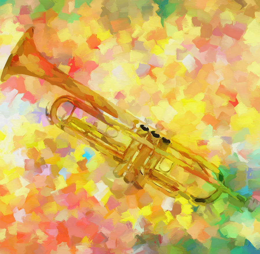 Colorful Trumpet Painting by Dan Sproul