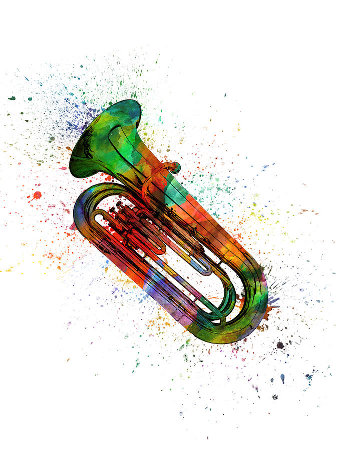 Colorful Tuba 06 Painting