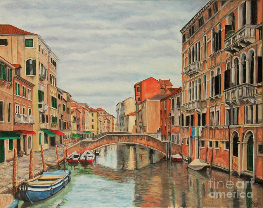 Colorful Venice Painting by Charlotte Blanchard