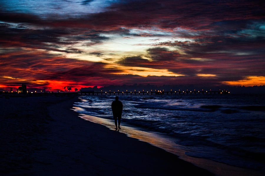 Colorful Walk at the Pier Photograph by Michael Thomas