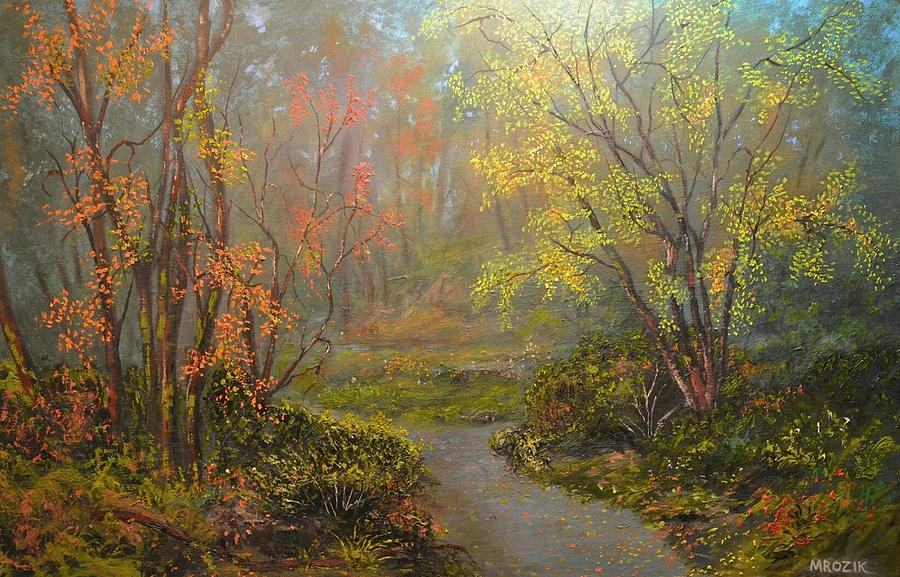 Fall Painting - Colorful Walk  by Michael Mrozik