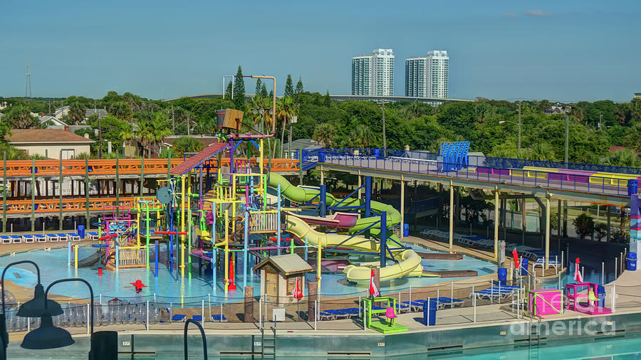 Summer Photograph - Colorful Water Park by Ules Barnwell