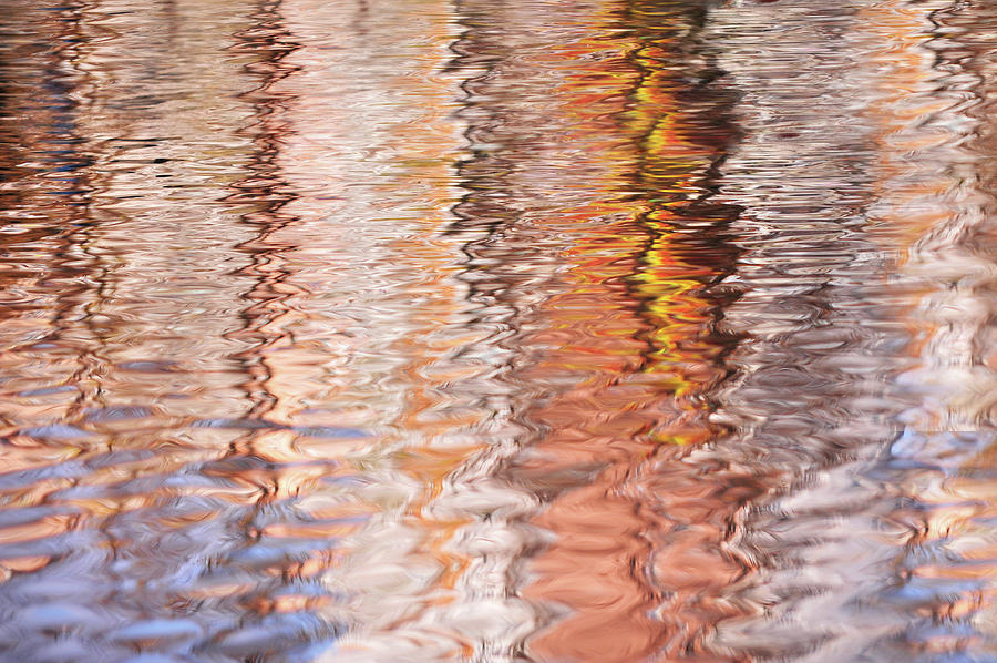 Colorful Water Reflections Abstract Photograph by Jenny Rainbow