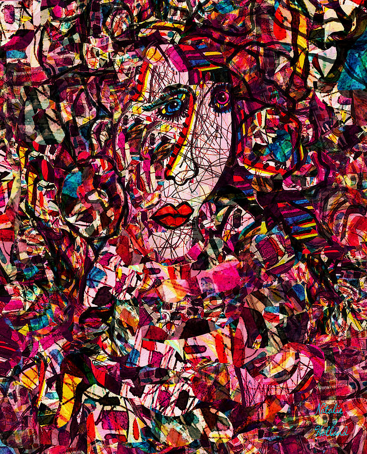 Colorful Woman Mixed Media by Natalie Holland