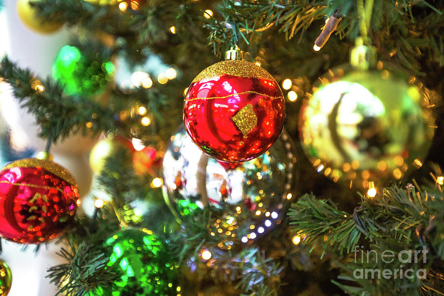 Colorful Xmas Balls Photograph by Benny Marty