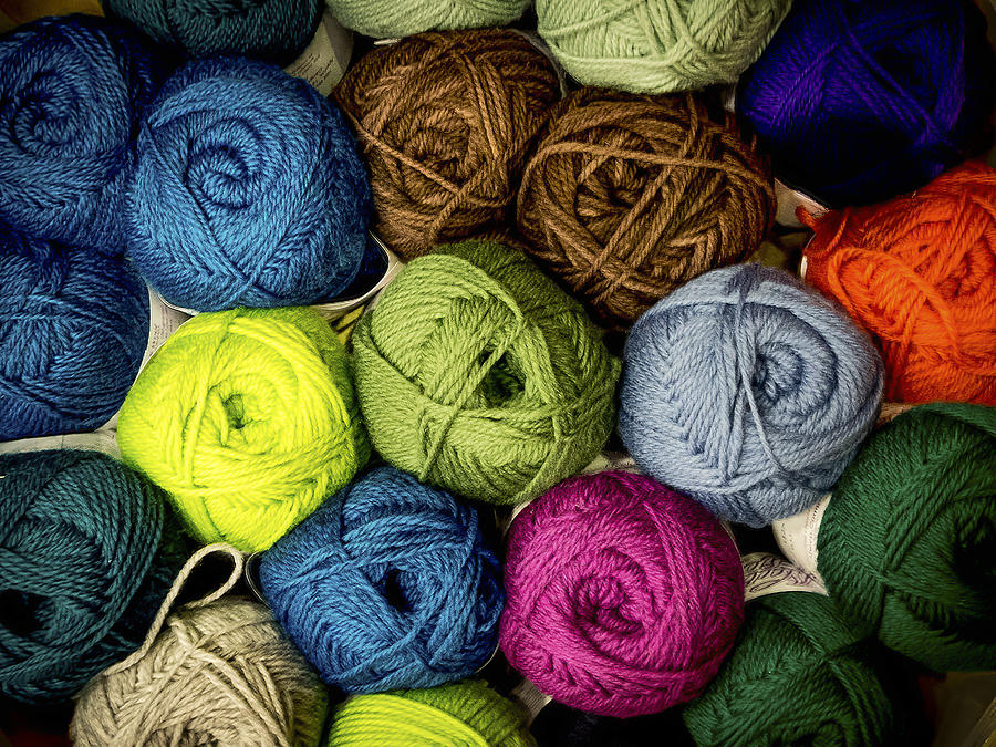 Colorful Yarn Photograph by Jean Noren
