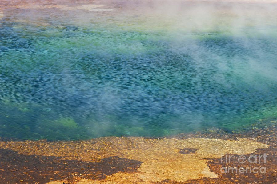 Colorful Yellowstone Geyser Pool Photograph by Bob Phillips