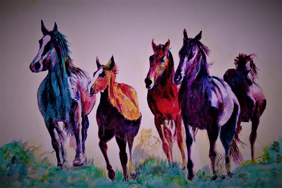 Colors in wild Painting by Khalid Saeed