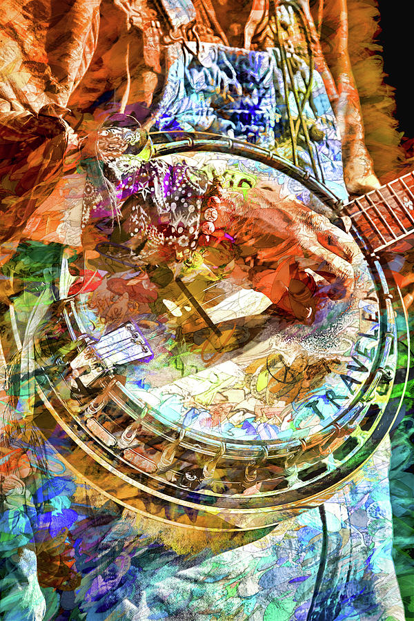 Colors of a Banjo Busker Photograph by John Haldane