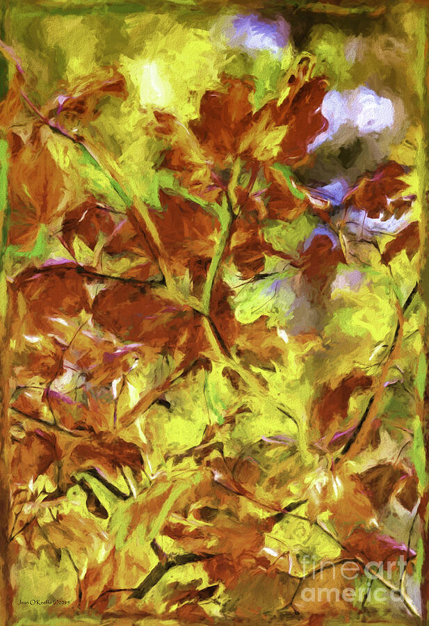 Nature Digital Art - Colors Of Autumn by Jean OKeeffe Macro Abundance Art