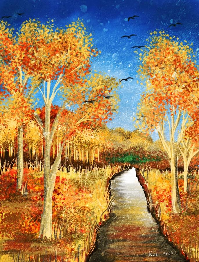 Colors of Fall Digital Art by Kathleen Hromada