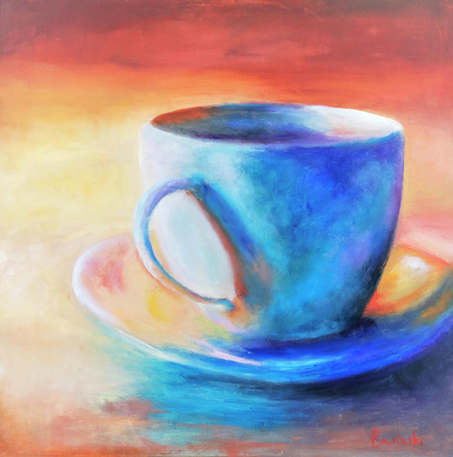 Coffee Painting - Colors of Morning by Nancy Basinski