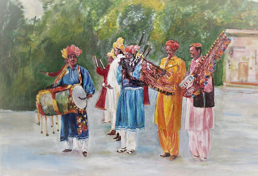 Colors of Music Painting by Khalid Saeed