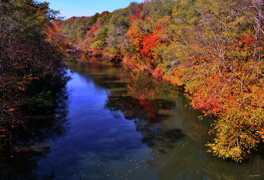 Colors Of Nature - Fall River Reflections 001 Photograph by George Bostian