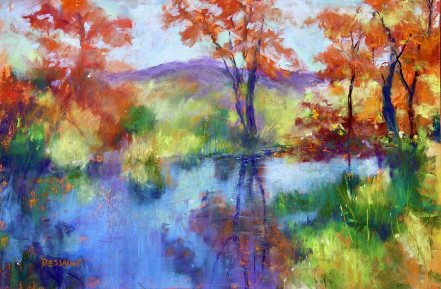 Mountain Painting - Colors of New Hampshire by Linda Dessaint