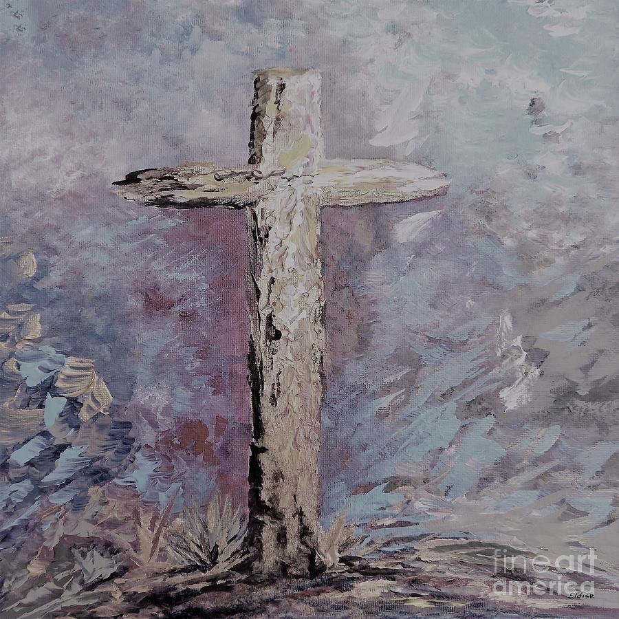 Colors of the Cross Slate Coloring Painting by Eloise Schneider Mote